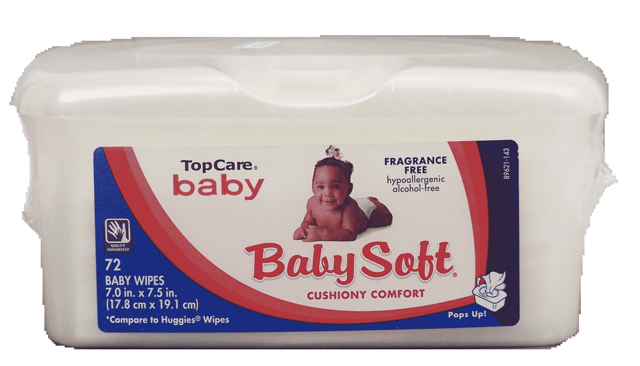 Top Care Baby Soft baby wipes, fragrance free, 7 x 7.5-in. Full-Size Picture